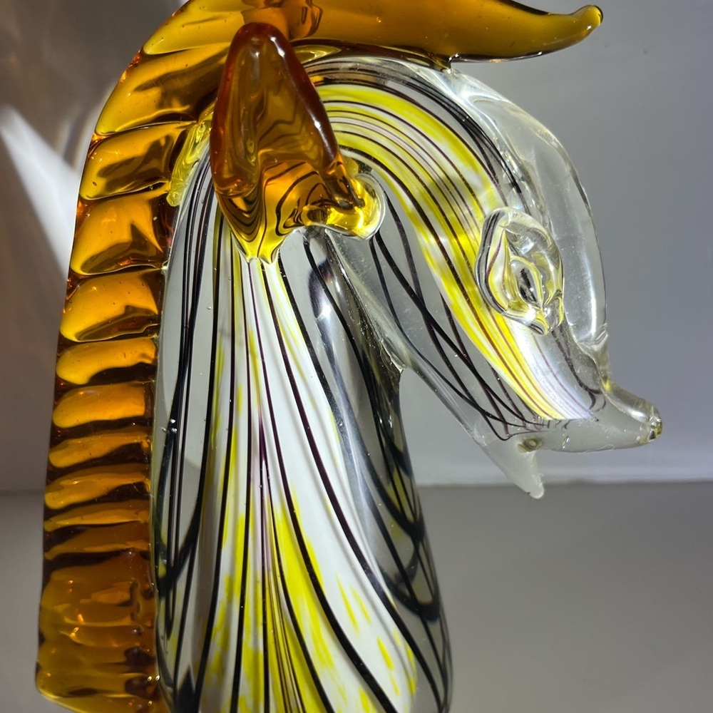 Vintage Fifth Avenue Crystal Art Glass Sea Horse